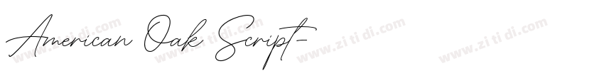 American Oak Script字体转换